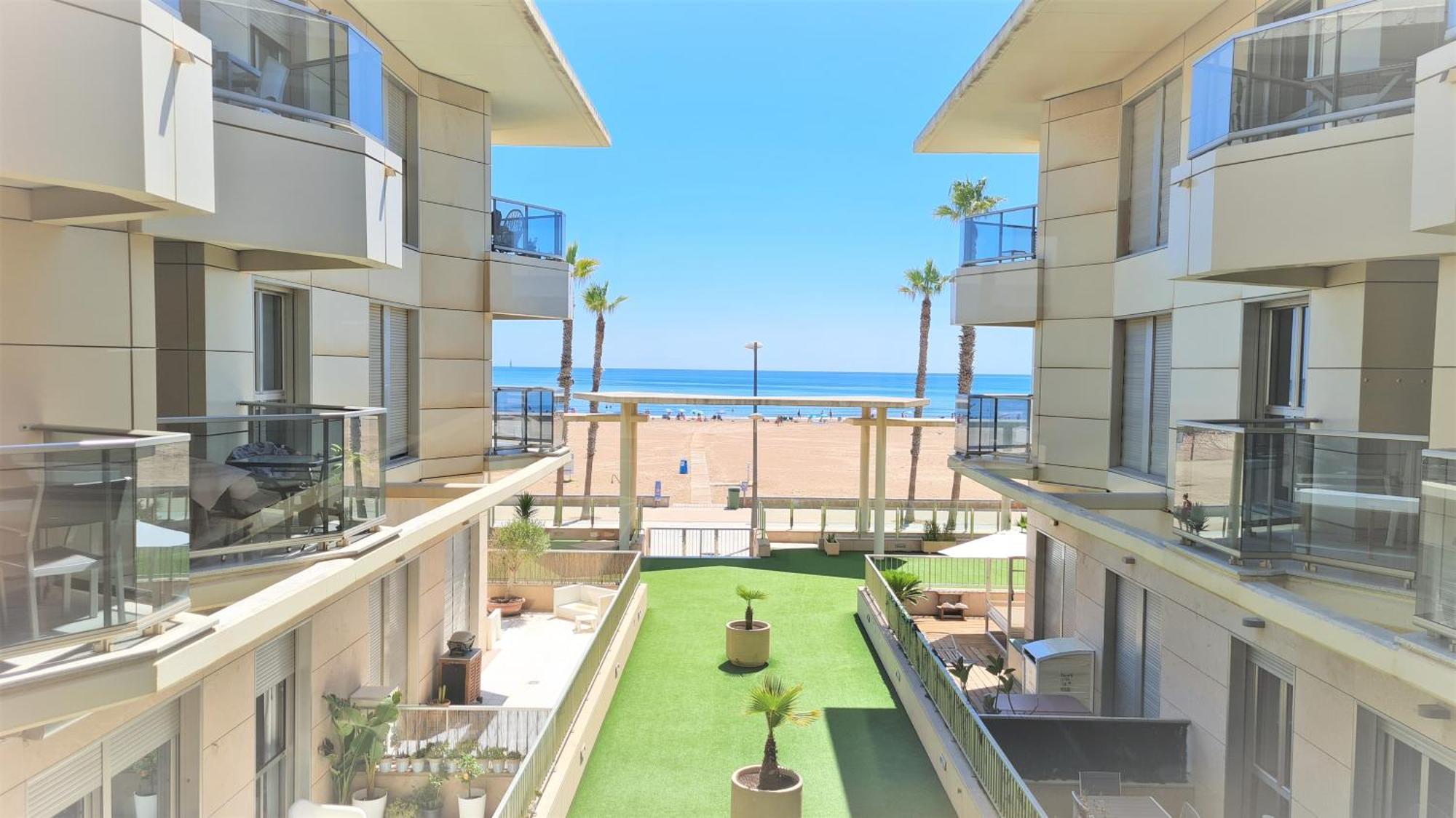 Beach Valencia Luxury A40-28 Apartment With Terrace And Sea Views Luaran gambar