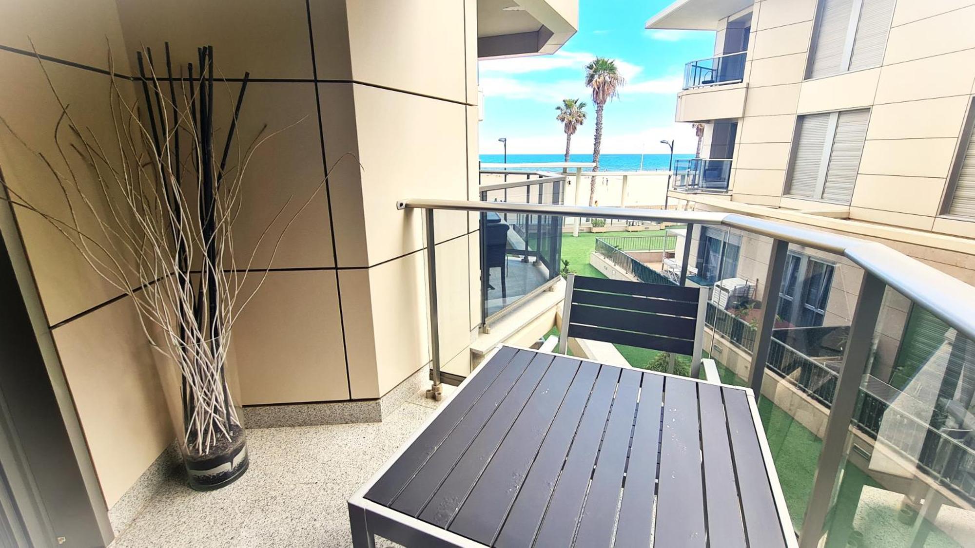 Beach Valencia Luxury A40-28 Apartment With Terrace And Sea Views Luaran gambar